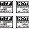 Vehicle Equipped with GPS Tracking Stickers