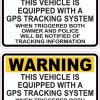 Yellow GPS Tracking Stickers
