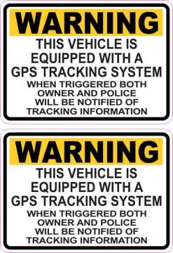 Yellow GPS Tracking Stickers