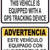 English Spanish GPS Tracking Stickers