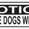 Oblong Notice Service Dogs Welcome Sticker