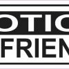 Oblong Notice Pet Friendly Sticker