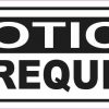 Oblong Notice I.D. Required Sticker