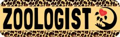 Leopard Print Zoologist Vinyl Sticker