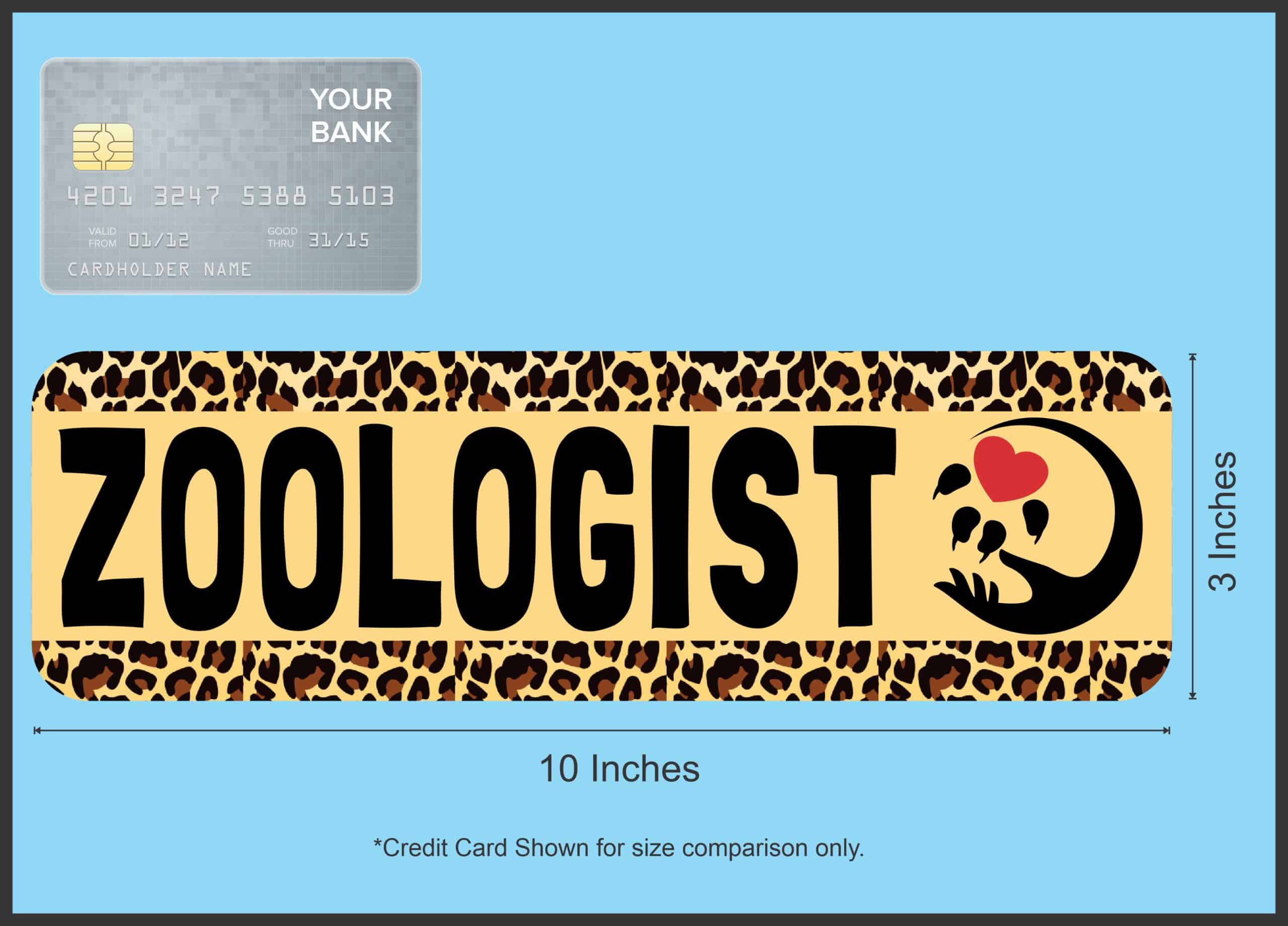 StickerTalk Leopard Print Zoologist Vinyl Sticker, 10 inches x 3 inches - Image 7