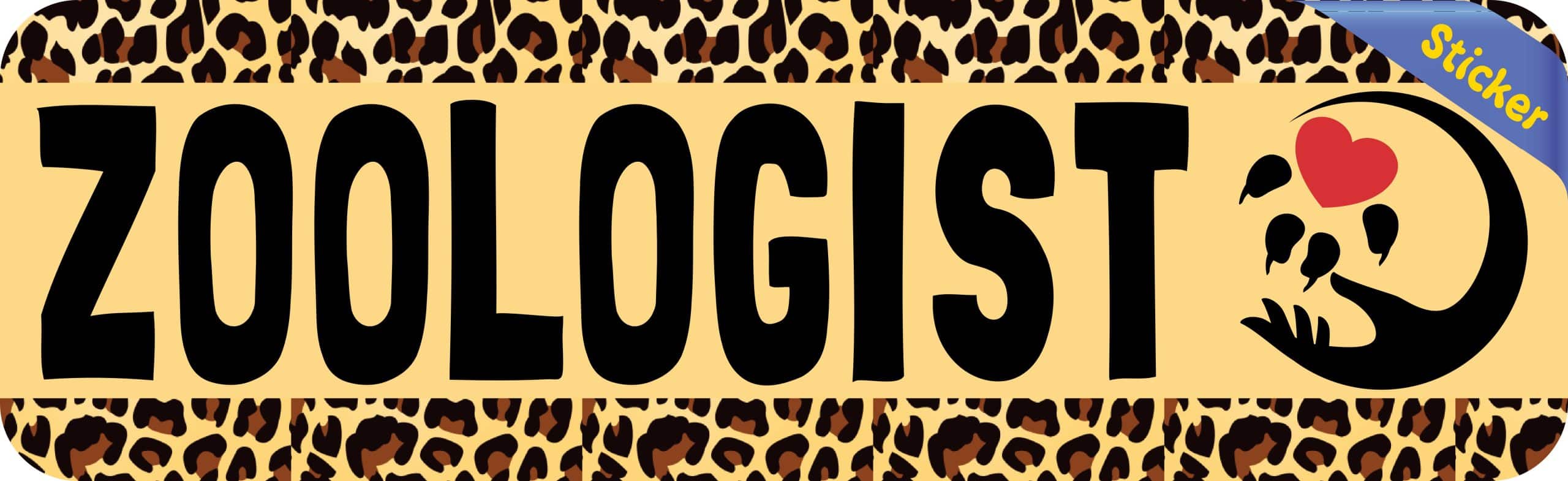 StickerTalk Leopard Print Zoologist Vinyl Sticker, 10 inches x 3 inches - Image 3