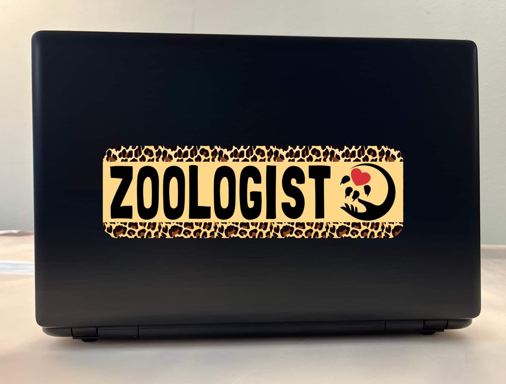 StickerTalk Leopard Print Zoologist Vinyl Sticker, 10 inches x 3 inches - Image 4