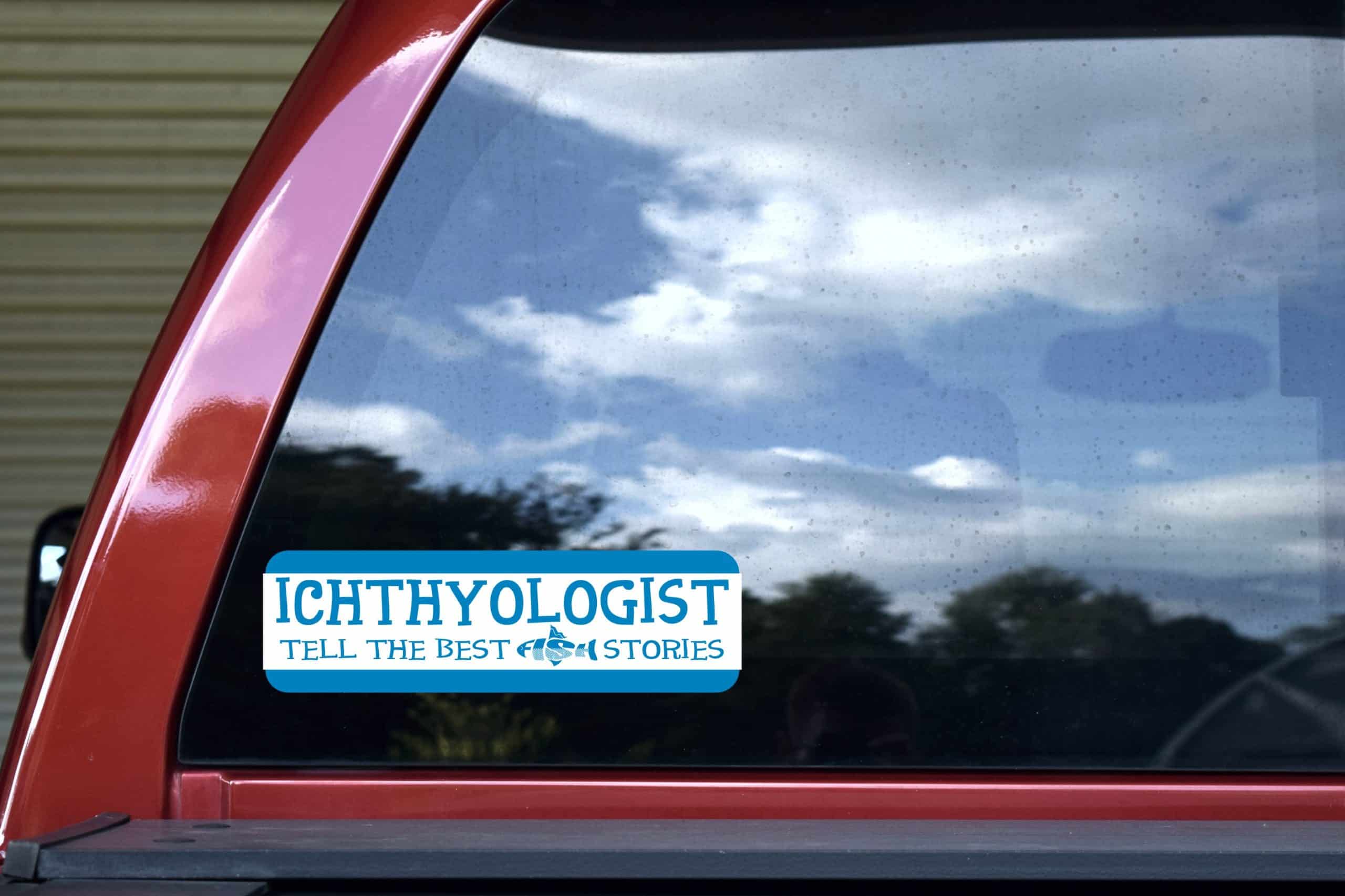 StickerTalk Blue Ichthyologist Vinyl Sticker, 10 inches x 3 inches - Image 5
