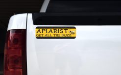 Alternative view of StickerTalk Apiarist Get All the Buzz Vinyl Sticker, 10 inches x 3 inches