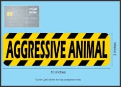 10in x 3in Aggressive Animal Sticker