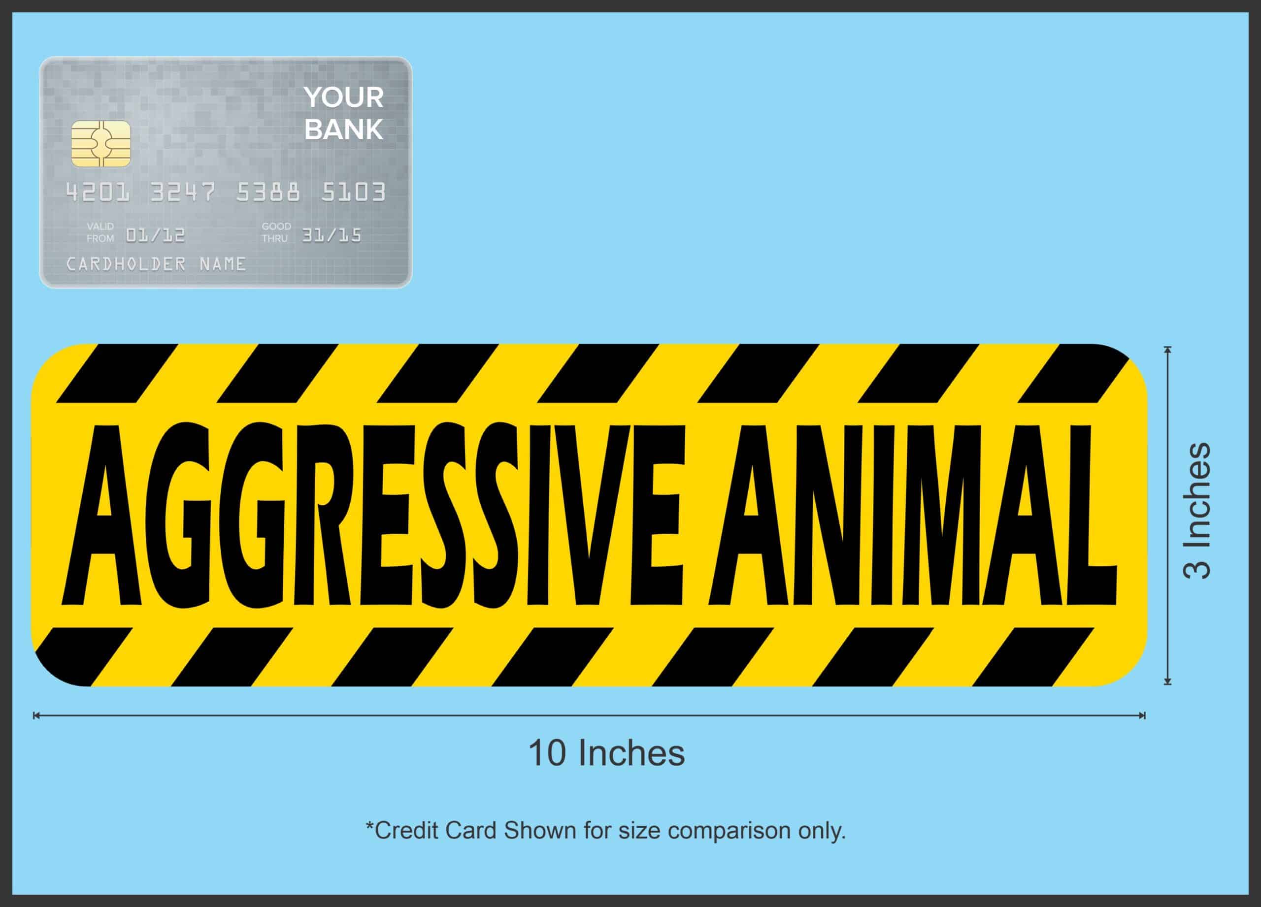 10in x 3in Aggressive Animal Sticker