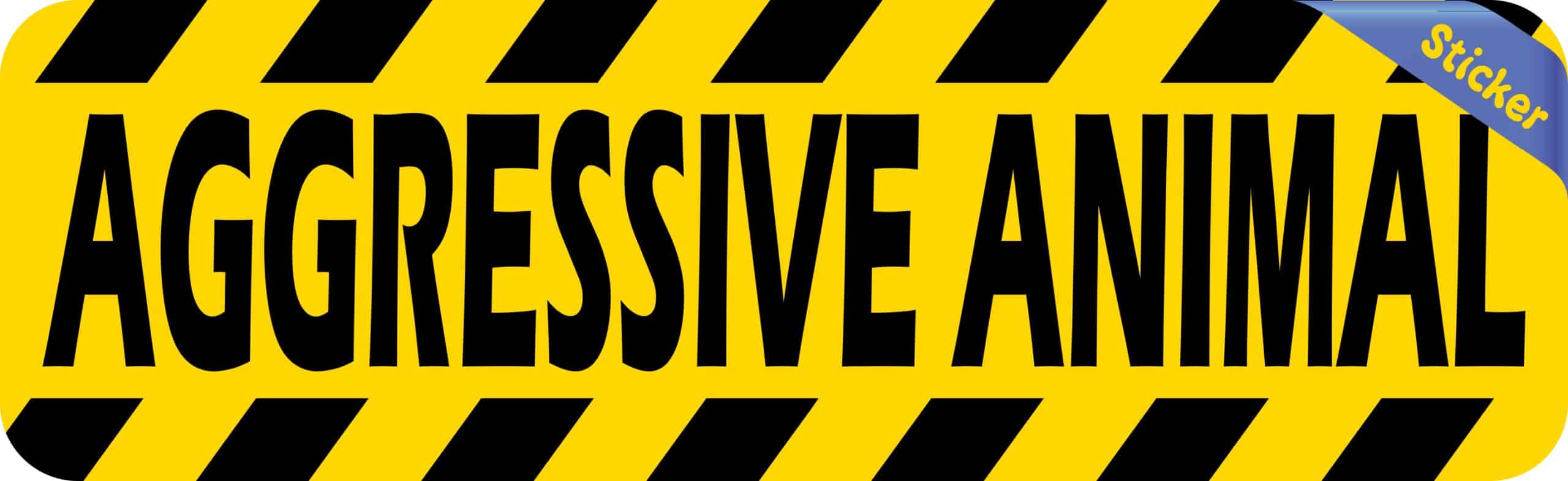 10in x 3in Aggressive Animal Sticker