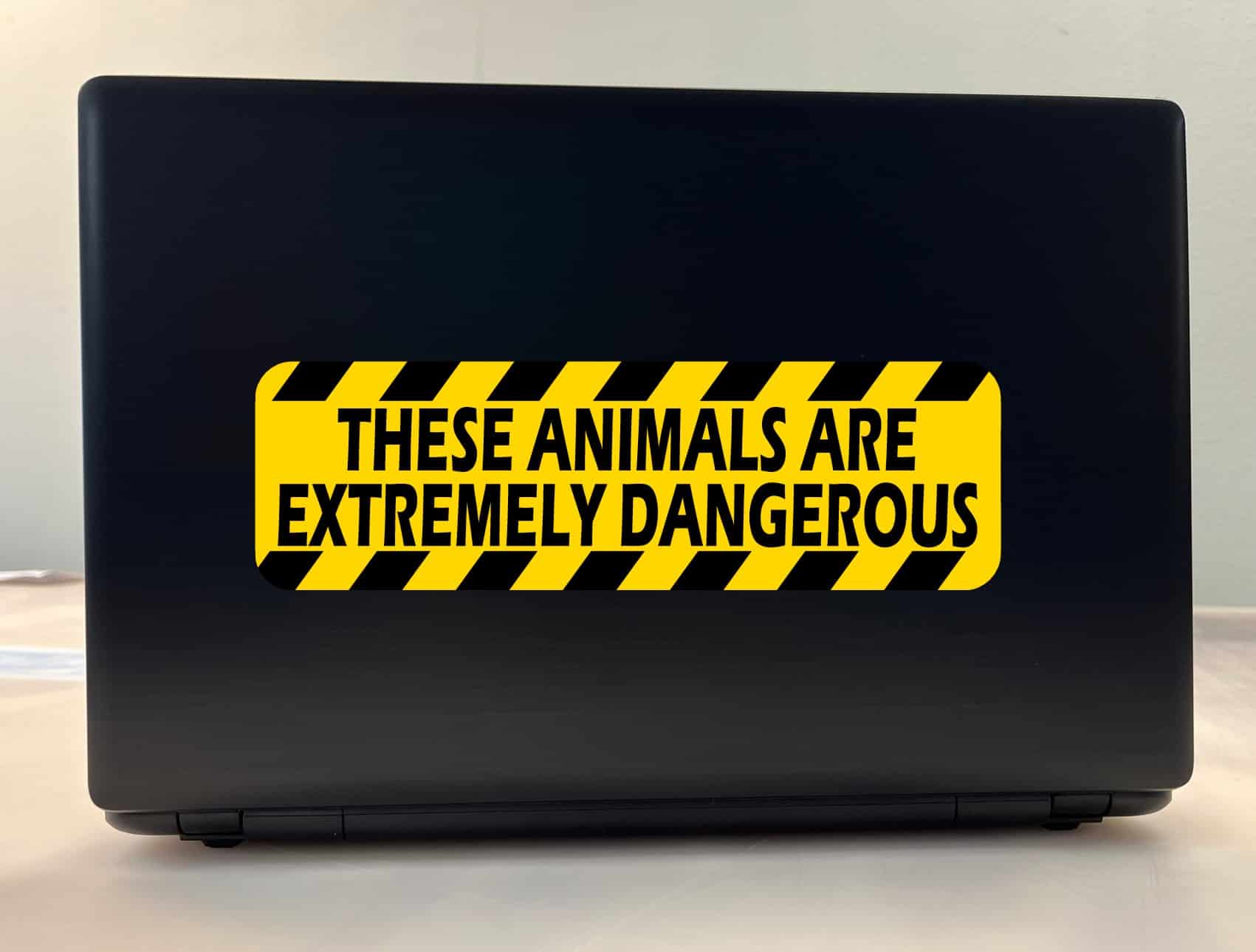 10in x 3in Animals Are Extremely Dangerous Sticker