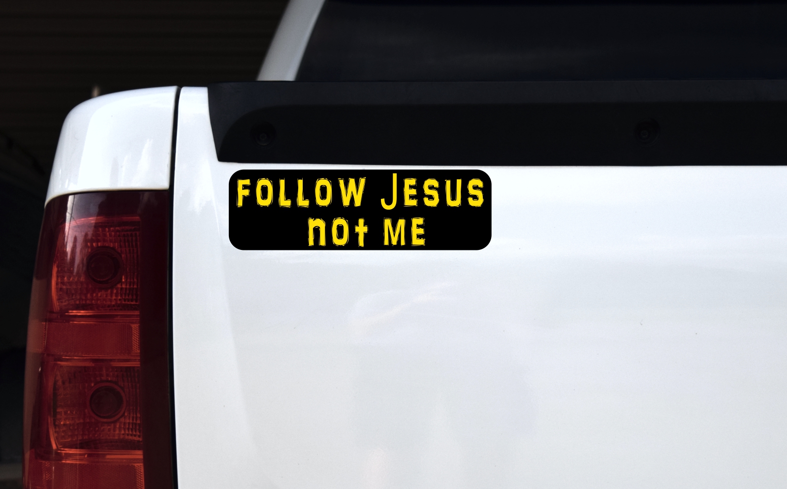10in x 3in Caps Follow Jesus Not Me Magnet - Image 2