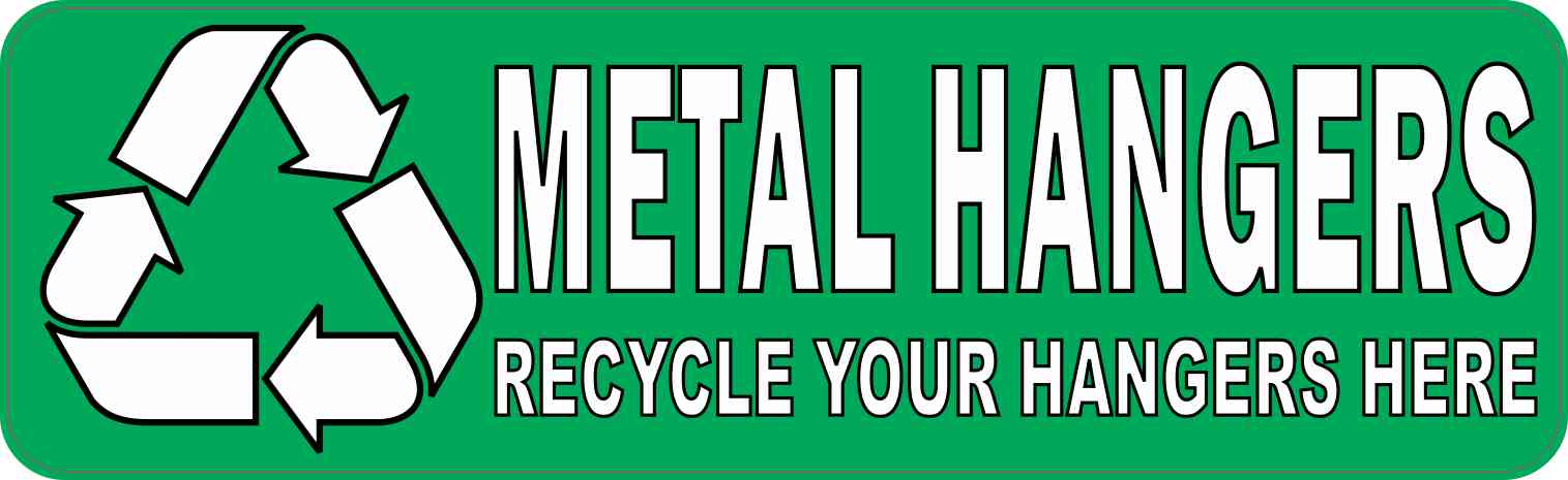 Metal Hangers Recycle Sticker