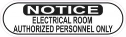 Authorized Personnel Only Electrical Room Sticker