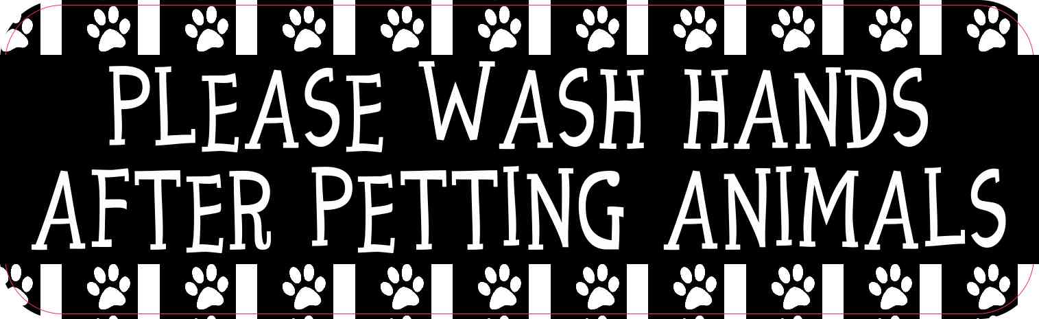 Wash Hands After Petting Animals Sticker