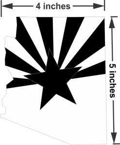 Black and White Die Cut Arizona Sticker