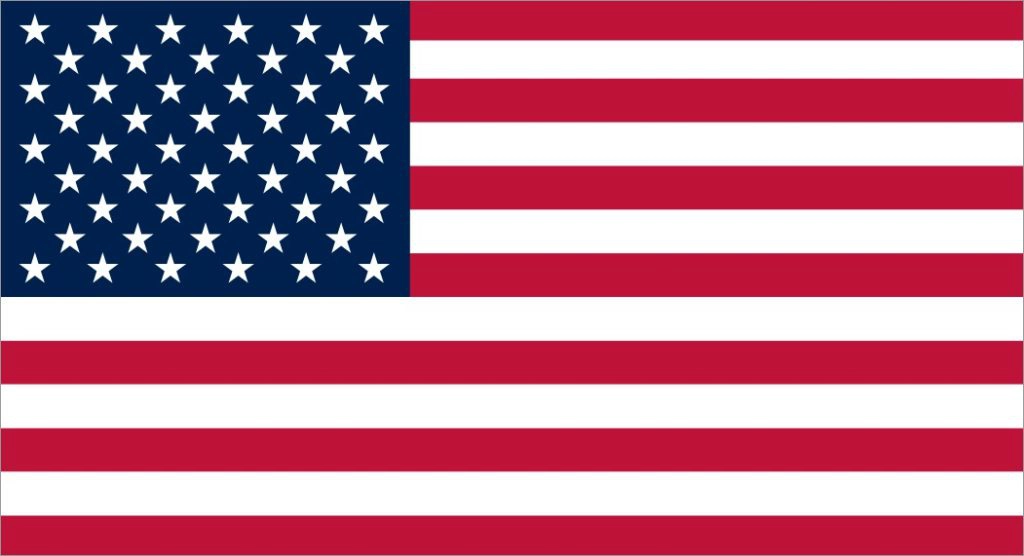 Proportional USA Flag Sticker
