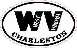 Oval WV Charleston West Virginia Sticker