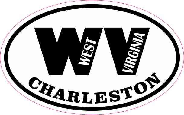 Oval WV Charleston West Virginia Sticker