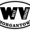 Oval WV Morgantown West Virginia Sticker