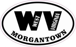 Oval WV Morgantown West Virginia Sticker
