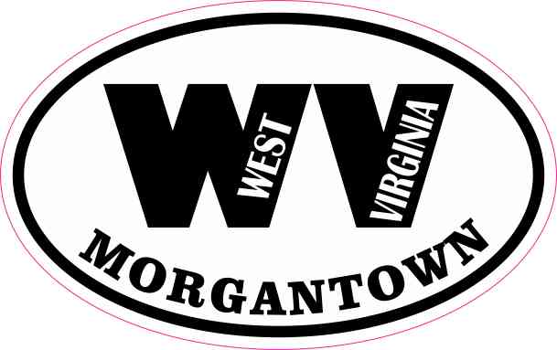 Oval WV Morgantown West Virginia Sticker