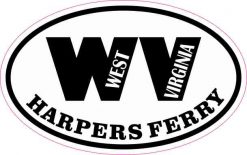 Oval WV Harpers Ferry West Virginia Sticker