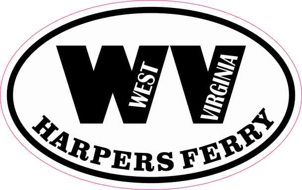 Oval WV Harpers Ferry West Virginia Sticker