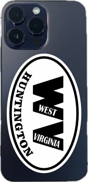 4in x 2.5in Oval WV Huntington West Virginia Sticker - Image 6