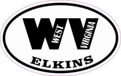 Oval WV Elkins Sticker