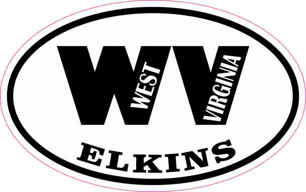 Oval WV Elkins Sticker