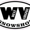 Oval WV Snowshoe Sticker