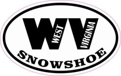 Oval WV Snowshoe Sticker