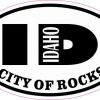 Oval ID City of Rocks Sticker