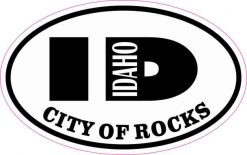 Oval ID City of Rocks Sticker