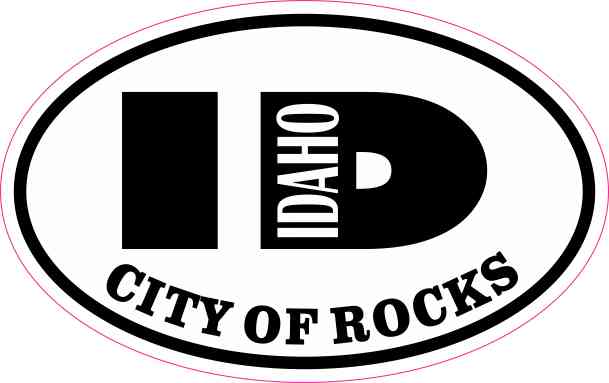 Oval ID City of Rocks Sticker