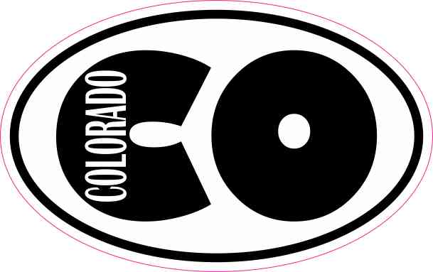 Oval CO Colorado Sticker