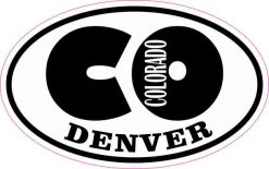 Oval CO Denver Colorado Sticker
