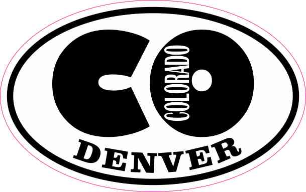 Oval CO Denver Colorado Sticker