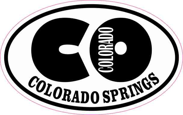 Oval CO Colorado Springs Sticker