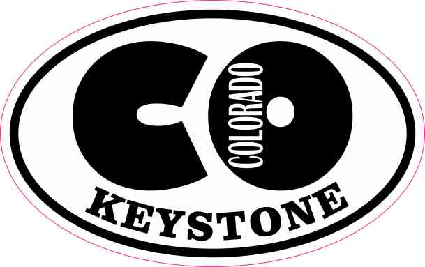 Oval CO Keystone Colorado Sticker