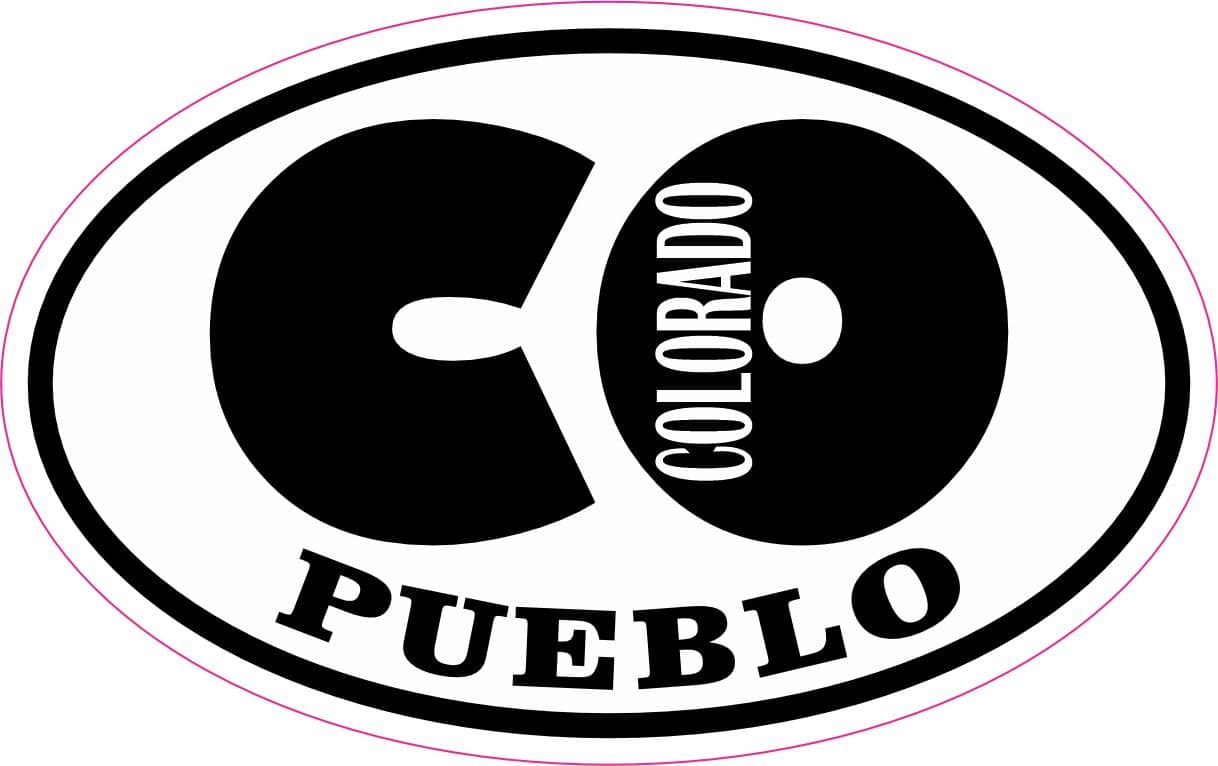 4in x 2.5in Oval CO Pueblo Colorado Sticker