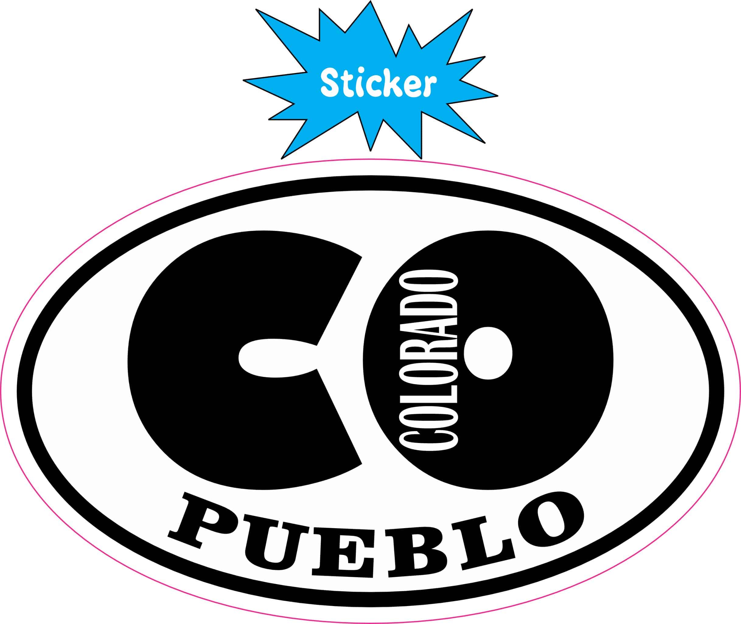 4in x 2.5in Oval CO Pueblo Colorado Sticker - Image 2