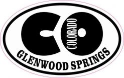 Oval CO Glenwood Springs Colorado Sticker