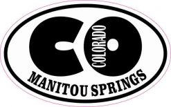 Oval CO Manitou Springs Colorado Sticker