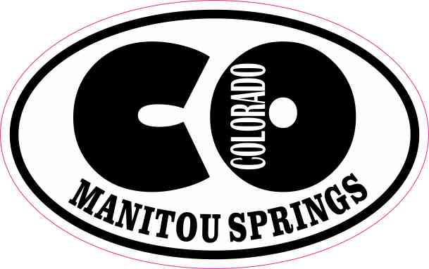 Oval CO Manitou Springs Colorado Sticker