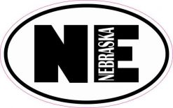 Oval NE Nebraska Sticker