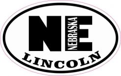 Oval NE Lincoln Nebraska Sticker